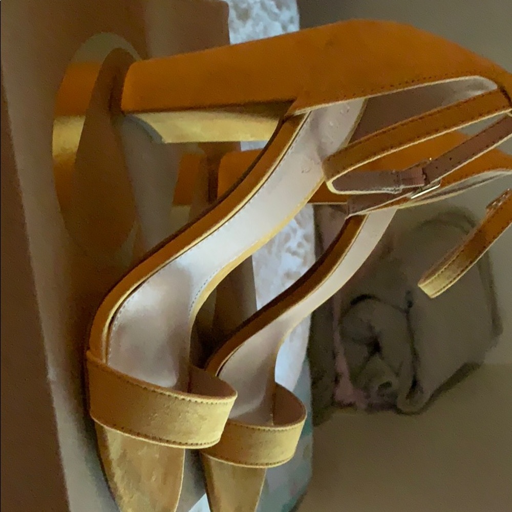 Mustard Suede Heels